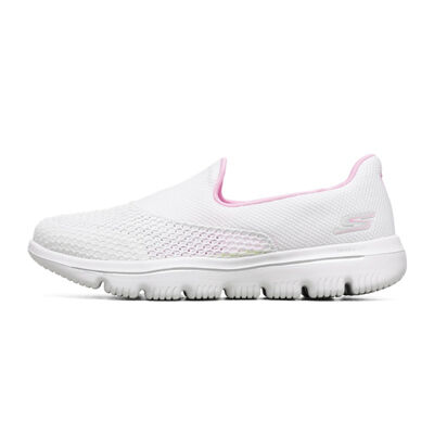 斯凯奇SKECHERS运动鞋 GO WALK EVOLUTION ULTRA 女款健步鞋 15753-WPK 白色/粉红色