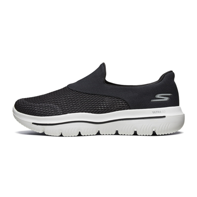斯凯奇SKECHERS运动鞋 GO WALK EVOLUTION ULTRA 男款健步鞋 54753-BKW 黑色/白色