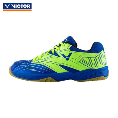 胜利VICTOR羽毛球鞋 SH-A180FG 男女同款 全面型缓震防滑透气羽鞋 宽楦款 明亮蓝/荧光绿