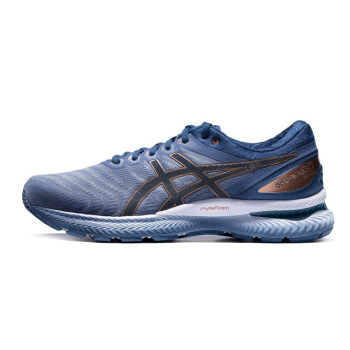 ASICS亚瑟士 男款GEL-NIMBUS 22跑步鞋缓震运动鞋透气跑鞋 1011A680 灰蓝色