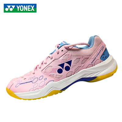 尤尼克斯YONEX羽毛球鞋 SHB101CR女款动力垫橡胶底训练比赛球鞋 粉红/蓝