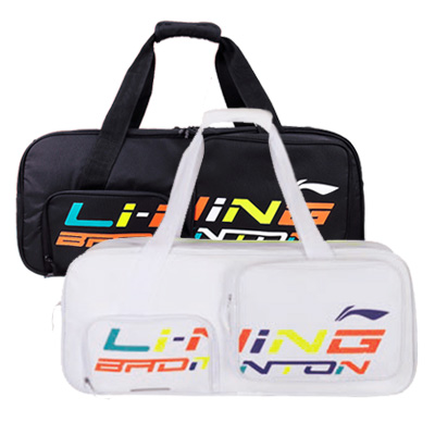 李宁羽毛球拍包ABJR024 6支装大包运动包大容量独立鞋仓 黑白两色