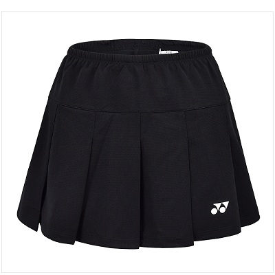 YONEX尤尼克斯羽毛球短裙 220100BCR 黑色女士运动裤裙 百褶裙裤 舒适速干面料 透气性强 修身显瘦 有内衬 运动更自在