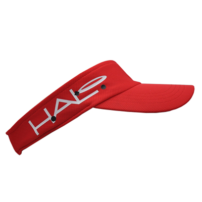 美国HALO运动空顶帽硅胶导汗帽排汗帽导汗带男女学生户外跑步户外速干遮阳帽专业马拉松跑步帽 红色白LOGO--空顶后粘式