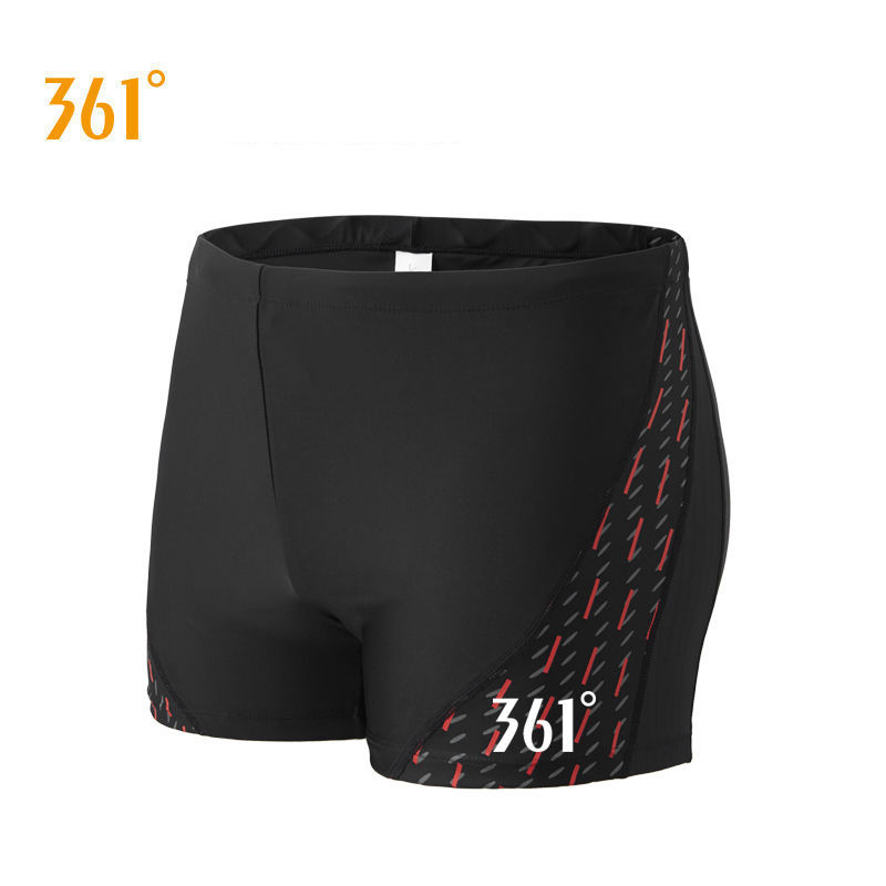 361度男士泳裤SLY204174黑红色