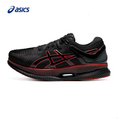 （下單立減100）ASICS亞瑟士男子運動跑鞋MetaRide緩震透氣跑步鞋 黑紅色1011B216-001