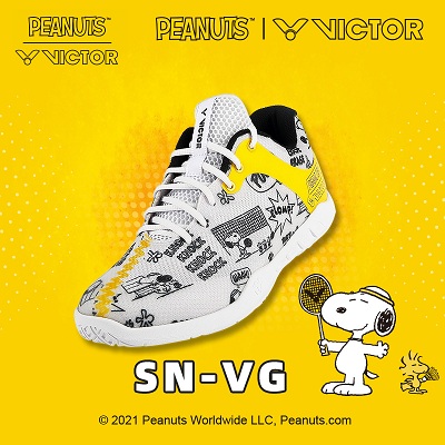 【现货】胜利VICTOR威克多羽毛球鞋 史努比款球鞋 防滑稳定全面型羽鞋 SN-VG 亮白