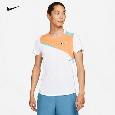 nike耐克網球服 22年澳網新款男比賽網球短袖T恤快干面料 DD8308 白色