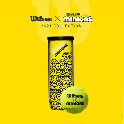 Wilson威爾勝小黃人聯名網球 多場地專業訓練比賽耐用網球 WR8202401 