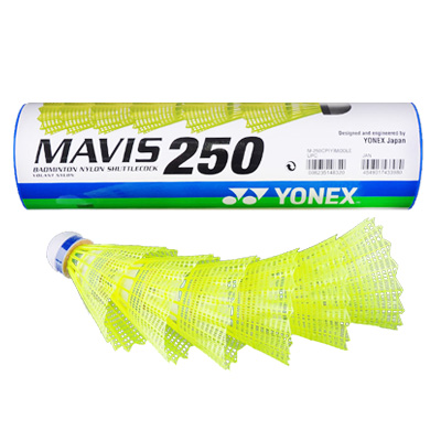 尤尼克斯YONEX羽毛球 尼龙球6只装 MAVIS250（M-250）训练用羽毛球室外娱乐用球超级耐打稳定抗风