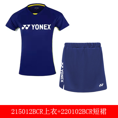 YONEX尤尼克斯羽毛球服套装 女子运动套装 2022新款女士速干套装 215012BCR+220102BCR 藏青色