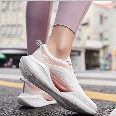 李宁女鞋跑步鞋2022超轻19女子反光轻量轻质跑鞋ARBS002-1 标准白/荧光脂橘