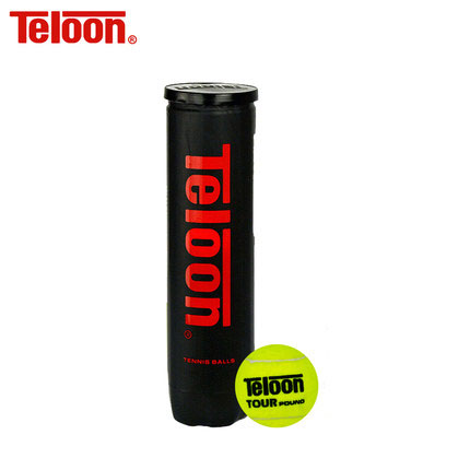 Teloon天龙网球 冲击波4（POUND4） 4只装罐装练习有压网球训练球