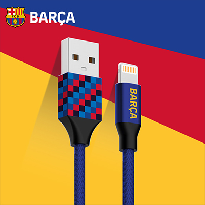 巴塞罗那官方商品 巴萨USB超长充电数据线充电线快充iphone