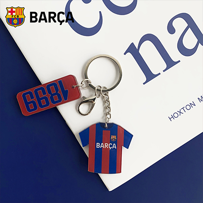巴塞罗那官方商品 巴萨周边亚克力钥匙链钥匙扣挂坠挂件球迷 球衣款