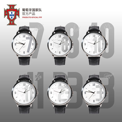 葡萄牙国家队官方商品 真皮手表时尚休闲腕表C罗 电子