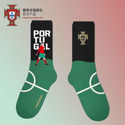 葡萄牙国家队官方商品 C罗B费菲利克斯足球迷潮袜子球迷棉长袜