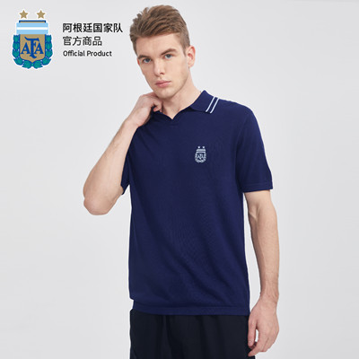 阿根廷国家队官方商品 新款简约凉感polo短袖梅西球迷T恤夏百搭