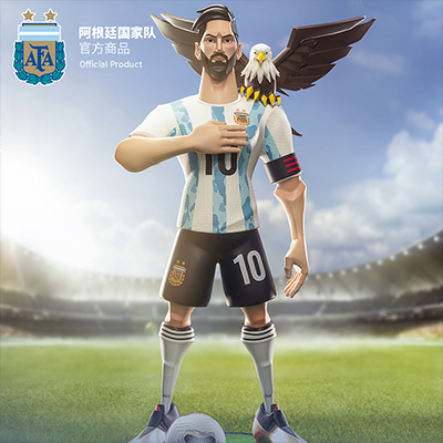 阿根廷国家队官方商品 梅西阿圭罗迪巴拉珍藏限量手办足球迷潮玩
