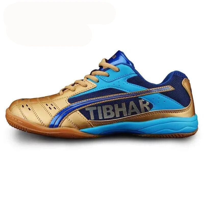 TIBHAR挺拔 01918 蓝金色 新T飞翔乒乓球运动鞋