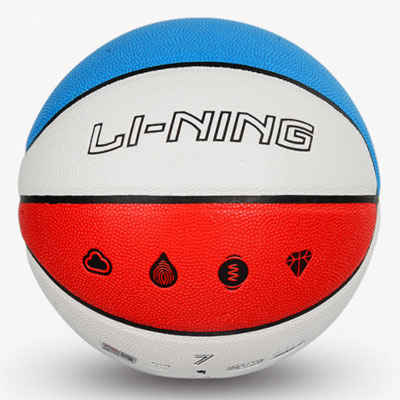 李宁（LI-NING）篮球室内外儿童成人7号悦享吸湿PU蓝球 LBQK727-3