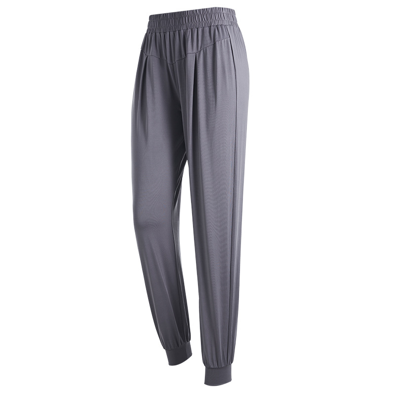 范斯蒂克 瑜伽运动裤宽松束脚透气速干显瘦健身跑步长裤春夏薄款 钛灰色FBF21496