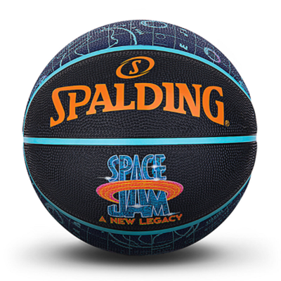斯伯丁篮球空中大灌篮联名款儿童室内室外比赛训练5号橡胶材质篮球 84-597Y