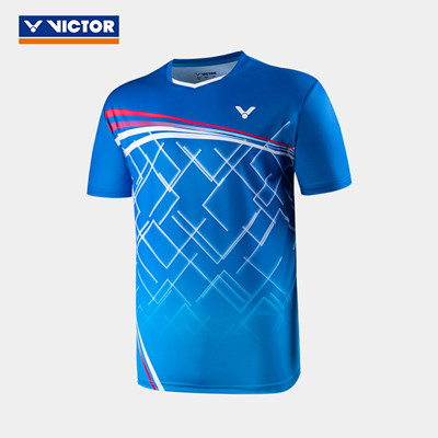 威克多VICTOR羽毛球服 T-20005 中性款 帝蓝 速干 圆领 比赛服