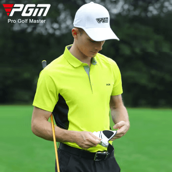 PGM 高尔夫男士服装 短袖弹力t恤  果绿色 YF399