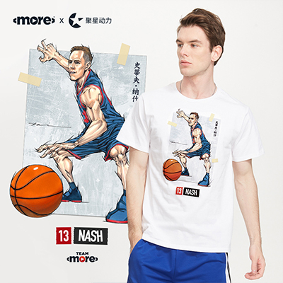 史蒂夫纳什官方商品 全明星球员Nash短袖T恤艺术家篮球周边新款