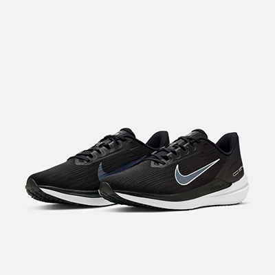 Nike耐克官方AIR WINFLO 9男子轻盈气垫缓震跑步鞋夏季新款 DD6203-001 黑/白色