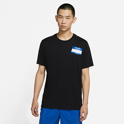 Nike耐克DRI-FIT男子跑步T恤夏季新款速干针织运动亲肤 DO0771-010 黑色