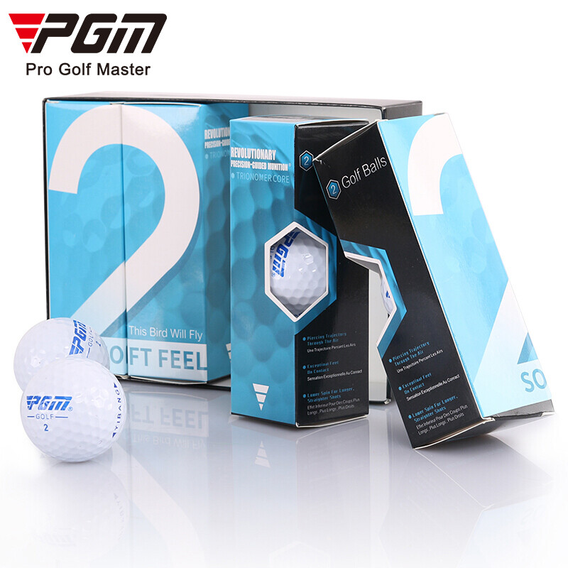 PGM 高尔夫比赛球 盒装优质二层球 小彩盒（3个装）Q022
