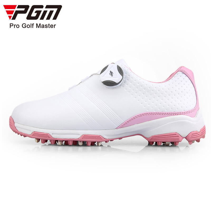 PGM 高尔夫女士球鞋 女士防水鞋子 粉白色 XZ115