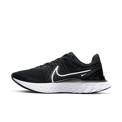 Nike耐克官方REACT INFINITY RUN FK 3女子跑步鞋夏季透气 DD3024-001 黑/白