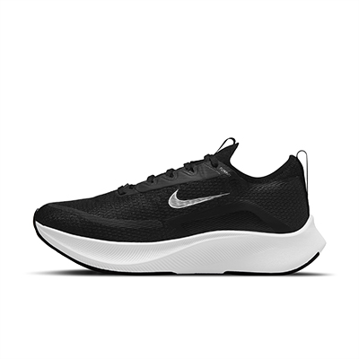 Nike耐克官方ZOOM FLY 4女子全掌碳板竞速跑步鞋夏季透气 CT2401-001 黑/白
