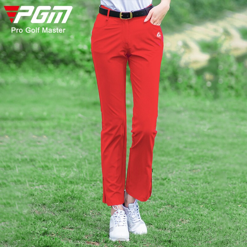 PGM 高尔夫女士球裤 运动长裤 红色 KUZ072