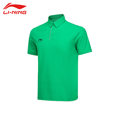 李宁（LI-NING)2022运动时尚舒适透气男子短袖POLO衫 APLS001-2 薄荷绿