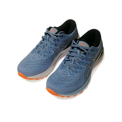 ASICS亚瑟士K28 k28男款 缓震型慢跑鞋专业跑步鞋大体重跑者跑鞋 蓝色 1011B189-403