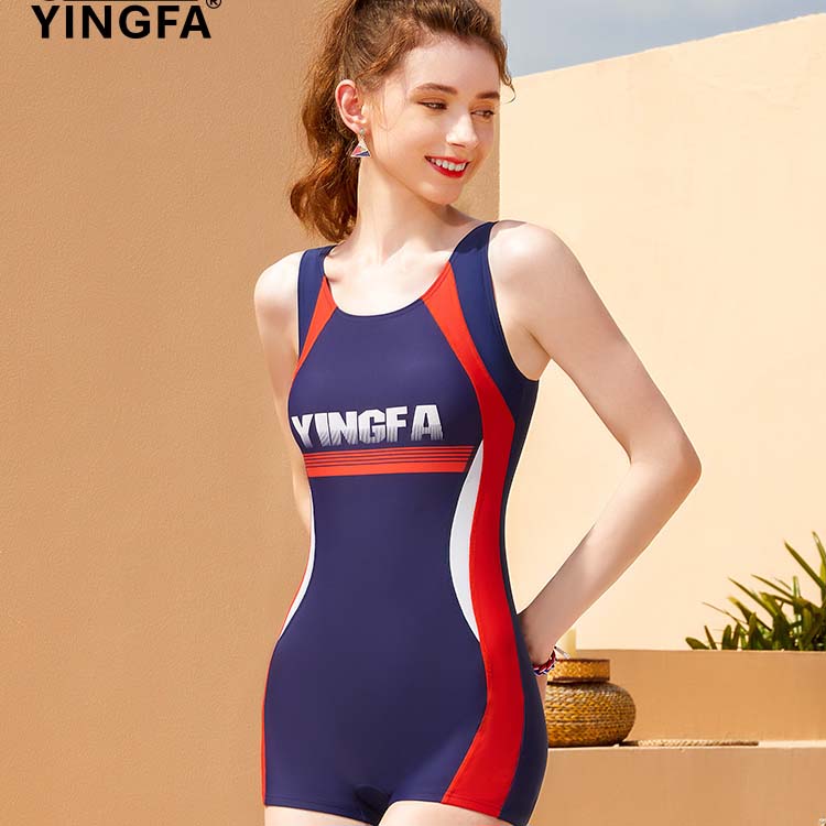 Yingfa英发 女士连体平角泳衣遮肚显瘦海边游泳装 Y2273