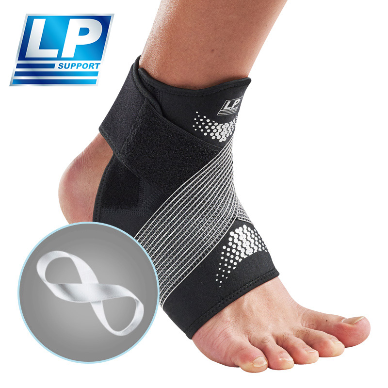 LP欧比 高透气型踝部护套（透气护踝） 亮彩运动用可调式护踝 银色 CT12