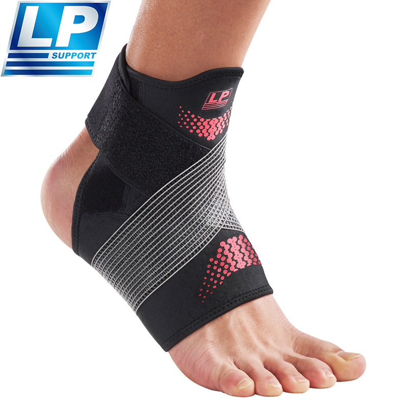 LP欧比 高透气型踝部护套（透气护踝） 亮彩运动用可调式护踝 红色 CT12