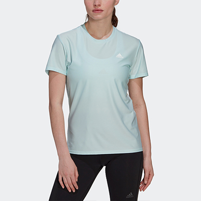 adidas阿迪达斯女装夏季新款跑步运动短袖T恤 蓝色