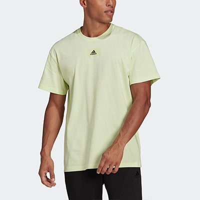 adidas阿迪达斯男装夏季新款运动短袖T恤 酸橙绿