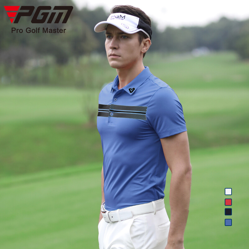 PGM 新品 高尔夫服装 男士短袖t恤 YF243 蓝色