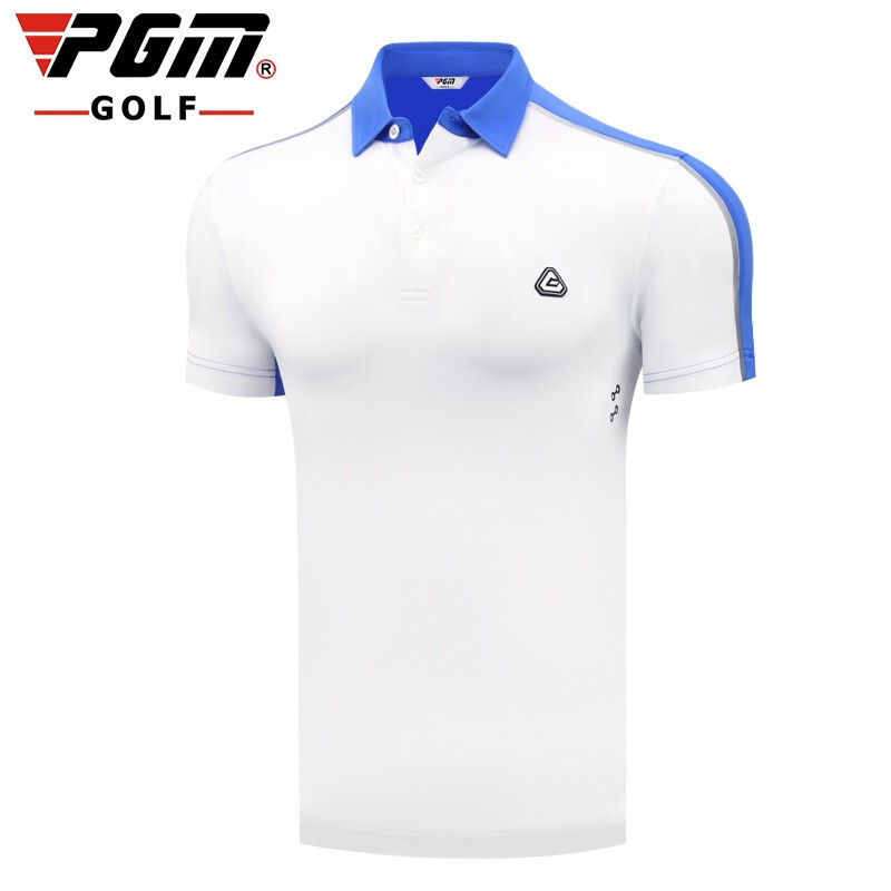 PGM 新款 高尔夫短袖T恤 男士夏季运动上衣 YF246 白蓝