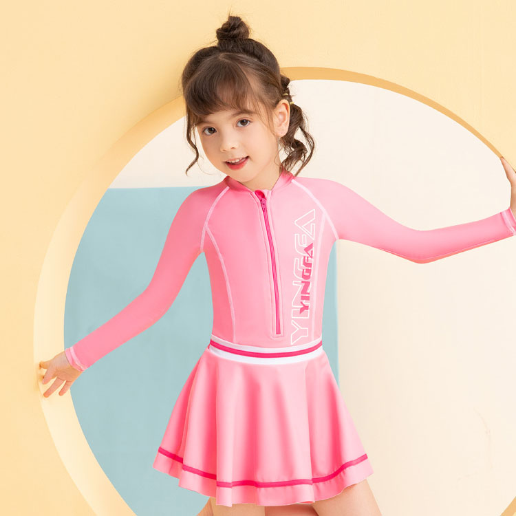 Yingfa英发 儿童连体泳衣专业速干泳装Y0522-2粉色