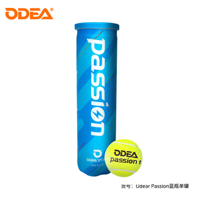 Odear欧帝尔网球 Passion比赛用球高弹耐打气压足4粒装 蓝瓶单罐