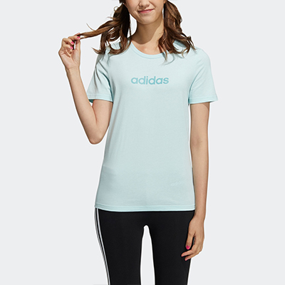 adidas阿迪达斯neo女装夏季居家运动短袖T恤 GS5179 蓝色