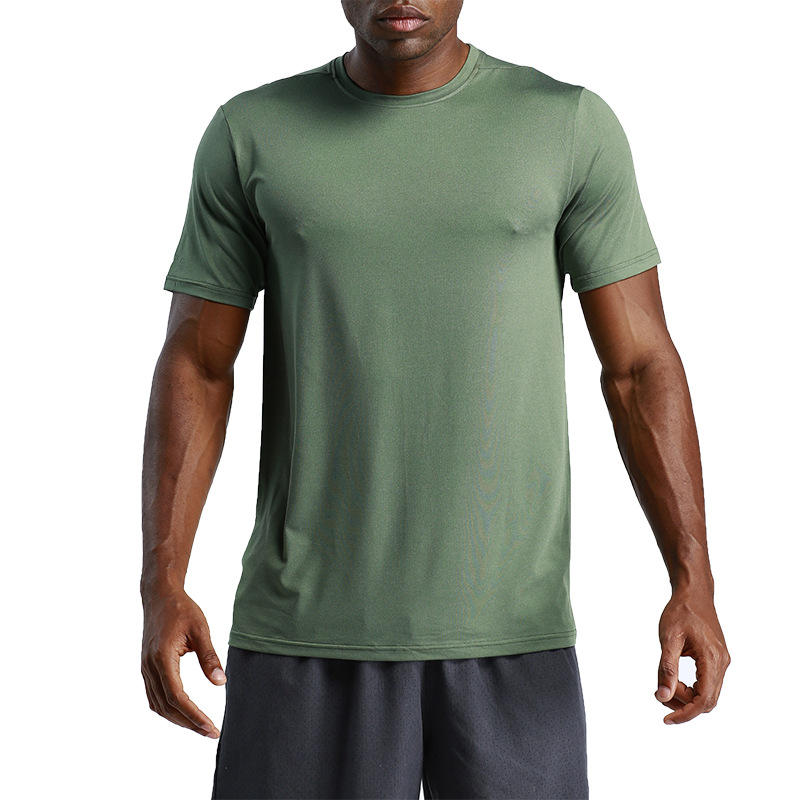 UABRAV安步威网球服 男士运动短袖夏季速干圆领T恤 威19 军绿色